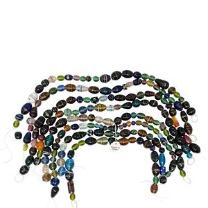 198 PCS ASSORT MIX COLOR GLASS BEADING BEADS 8 STRANDS